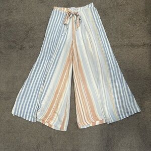 South Moon Juniper blu flowy beach pants